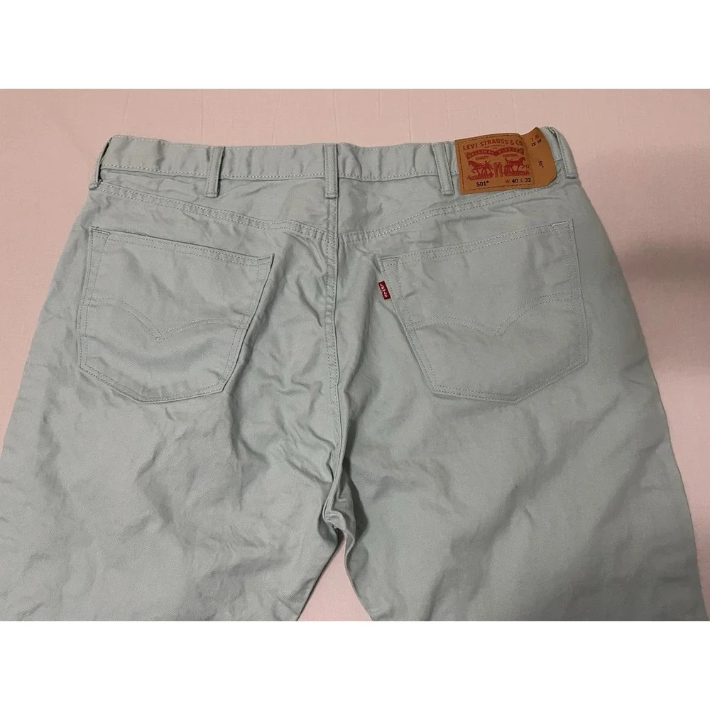 Levi's Men's 501 Shrink To Fit Original Fit‎ Mint Green 40x32 (F569)